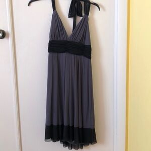 London times dark gray dress petite